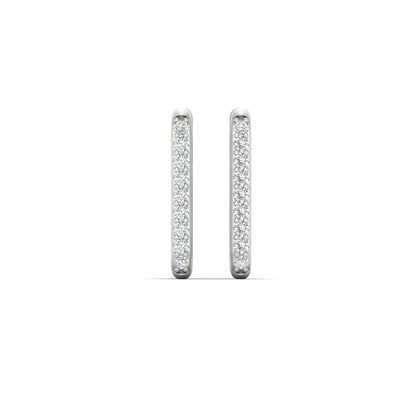 Rectangle Diamond Hoop Earring Fascinating Diamonds