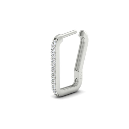 Rectangle Diamond Hoop Earring Fascinating Diamonds