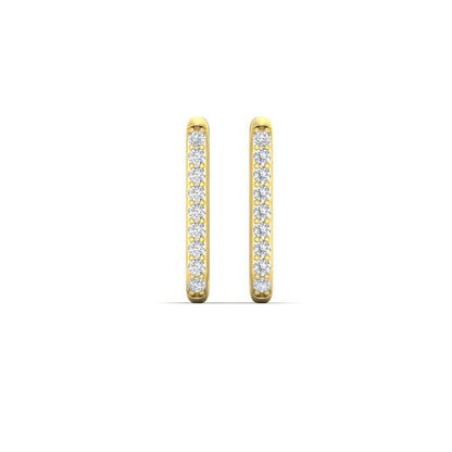 Rectangle Diamond Hoop Earring Fascinating Diamonds