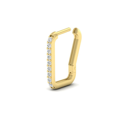 Rectangle Diamond Hoop Earring Fascinating Diamonds