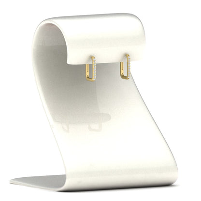 Rectangle Diamond Hoop Earring Fascinating Diamonds