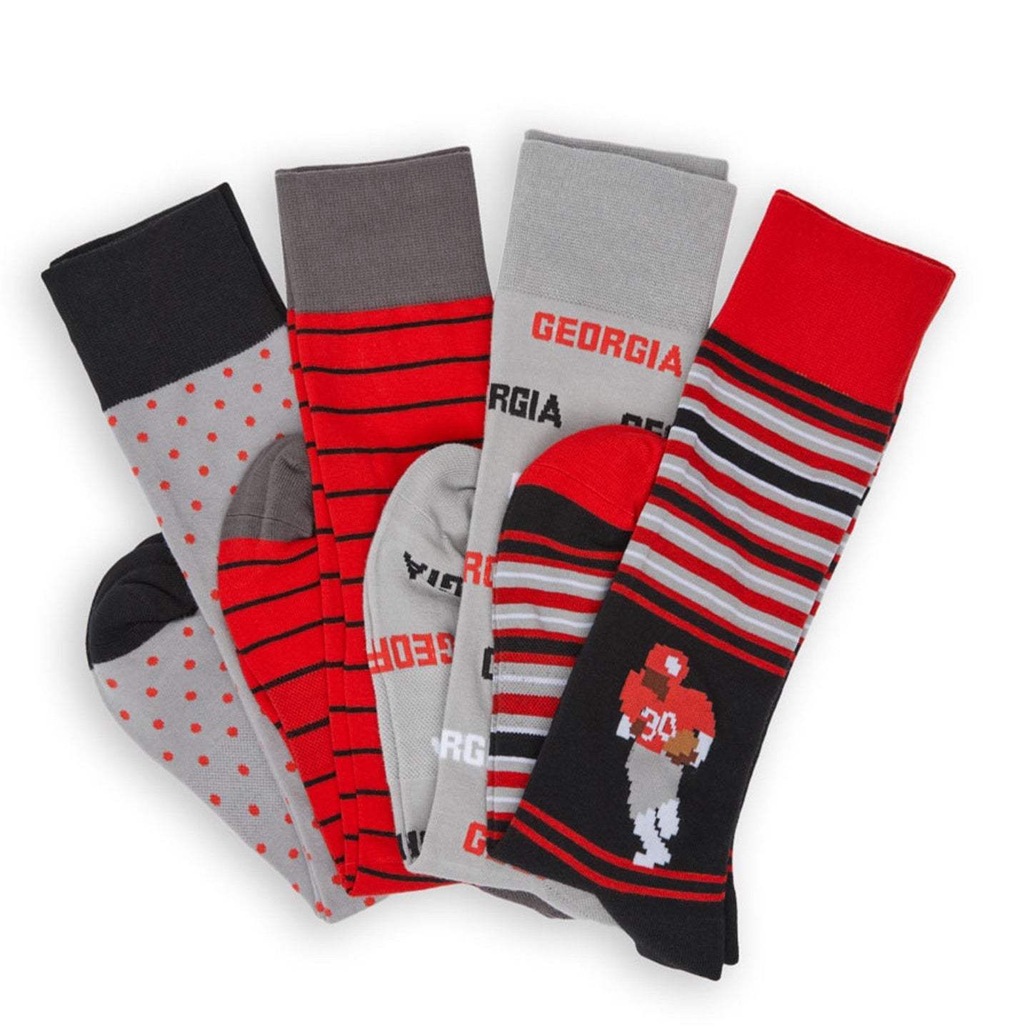 Red and Black Dress Sock - 4-Pack - Home DeadSoxy