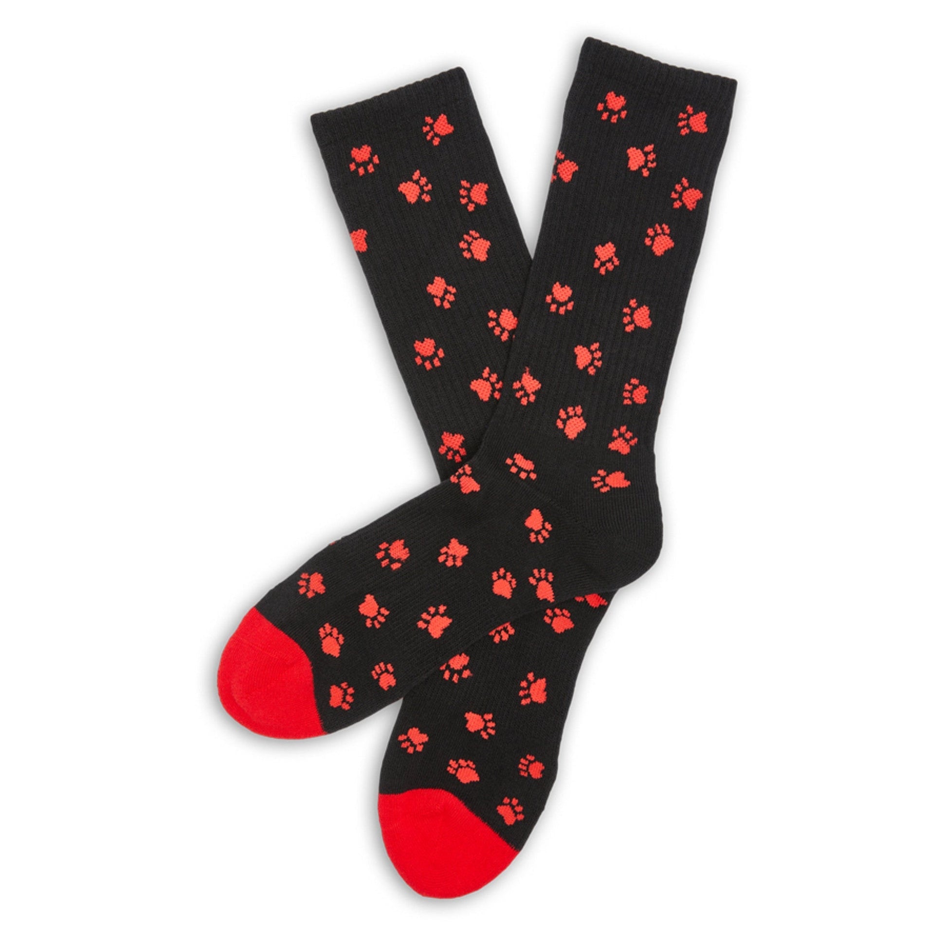 Red / Black Paws Casual Socks DeadSoxy