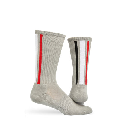 Red / Black Vertical Stripe Casual Socks DeadSoxy