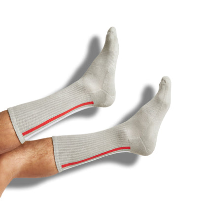 Red / Black Vertical Stripe Casual Socks DeadSoxy