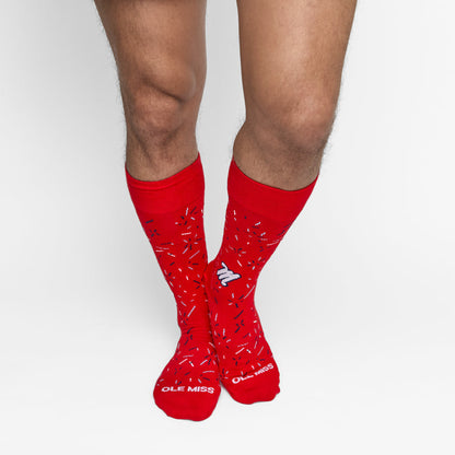 Red Confetti Dress Socks DeadSoxy