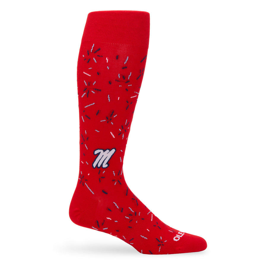 Red Confetti Dress Socks DeadSoxy