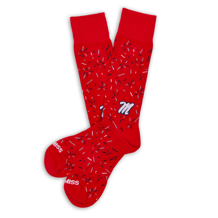 Red Confetti Dress Socks DeadSoxy