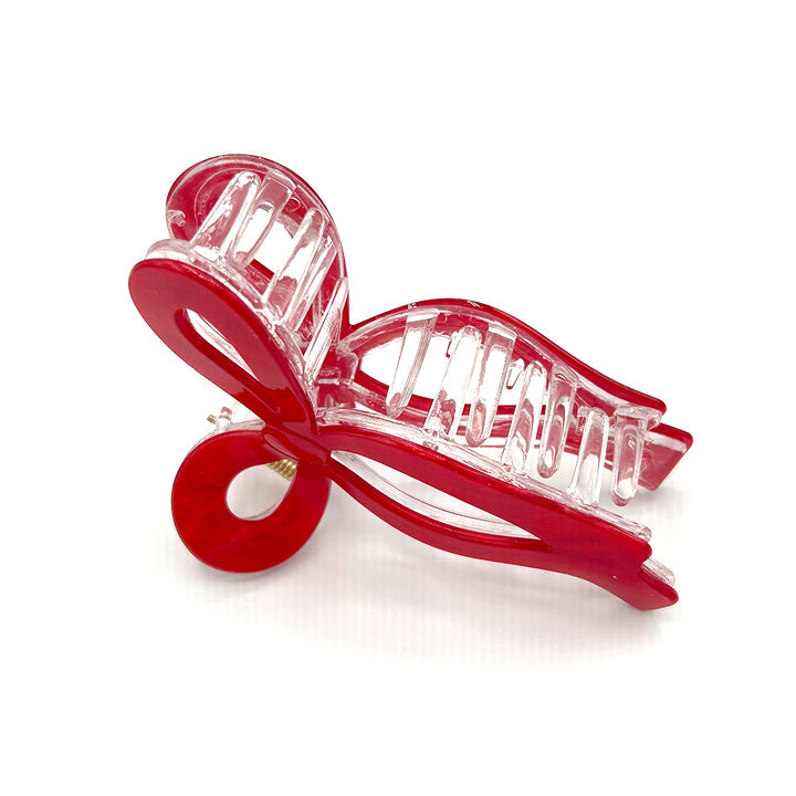 Red Bow Claw Clip Ivy + Cloth