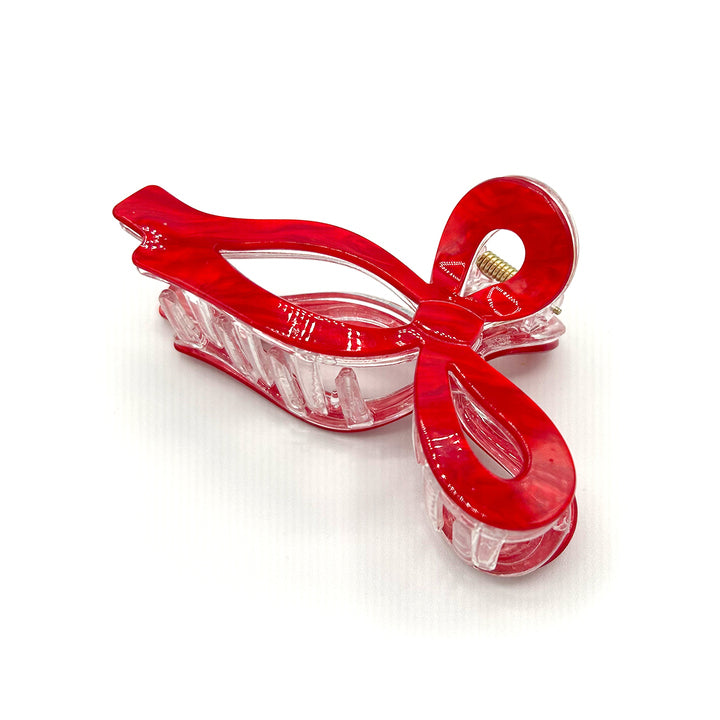 Red Bow Claw Clip Ivy + Cloth