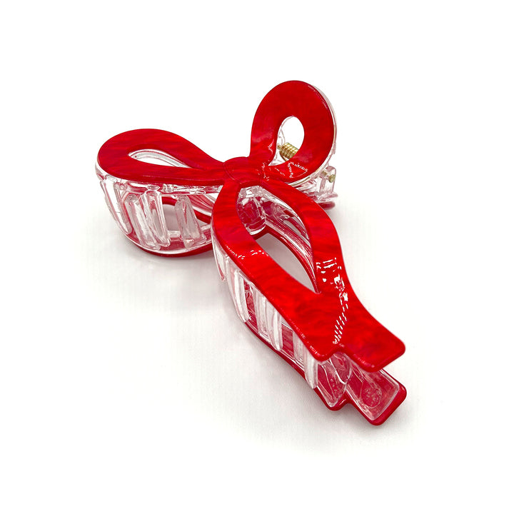 Red Bow Claw Clip Ivy + Cloth