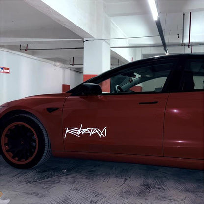 Reflective Robotaxi Decal | Tesla Body & Window Waterproof PVC Sticker Tesery Official Store
