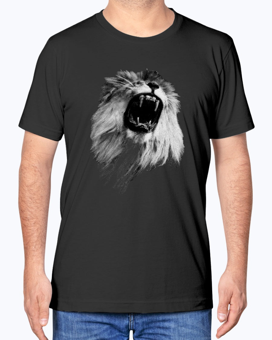 Majestic Lion, Wildlife Conservation, Cozy Casual Wear, Moss Apparel, Unisex T-Shirt Moss Apparel