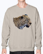 Leopard's Smile, Nature Lover's Cozy Apparel, cat lovers, wildlife fans, Moss Apparel, Unisex Crewneck Sweatshirt Moss Apparel