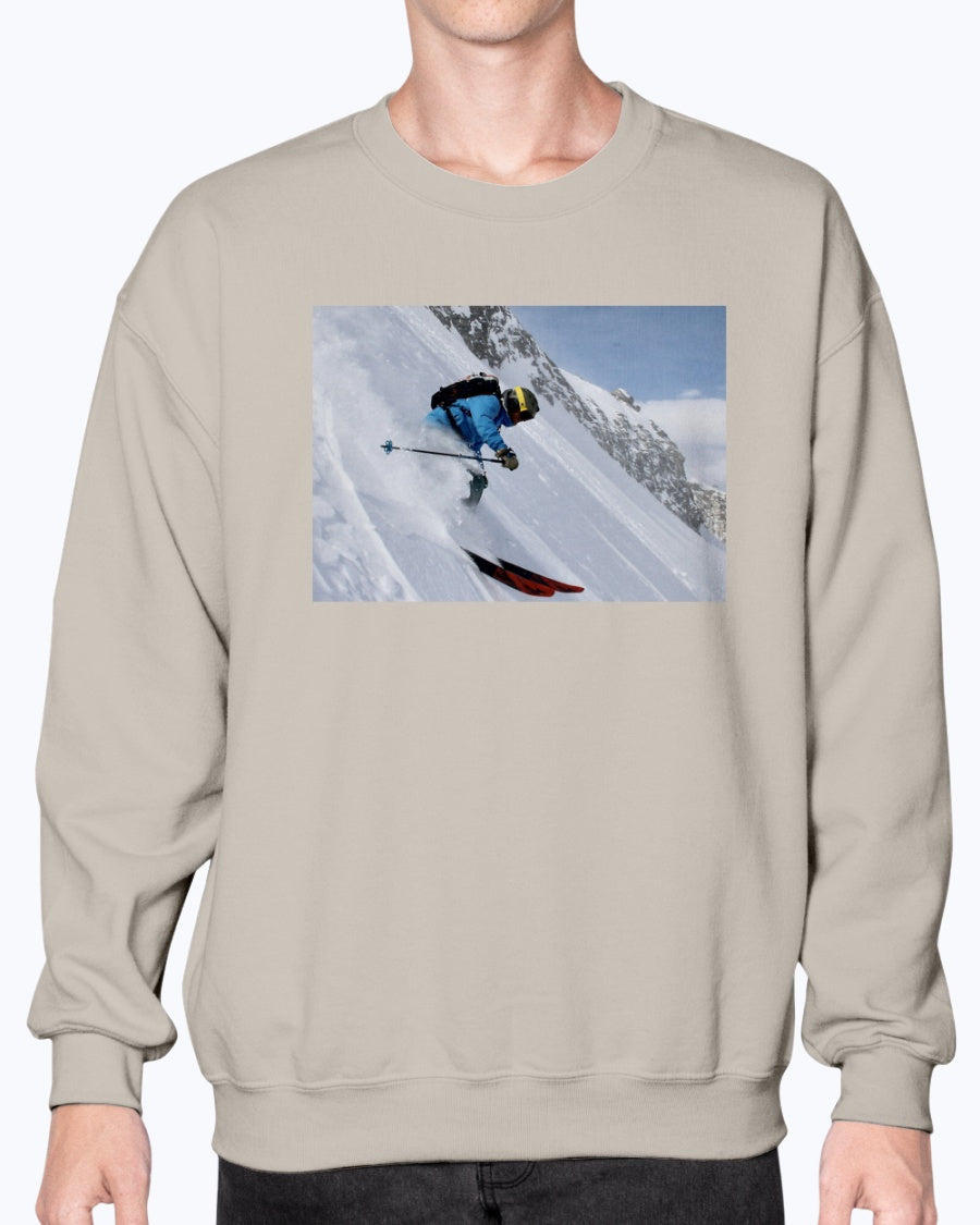 Glacial Plunge Cool Ski Apparel, Moss Apparel, Unisex Crewneck Sweatshirt Moss Apparel