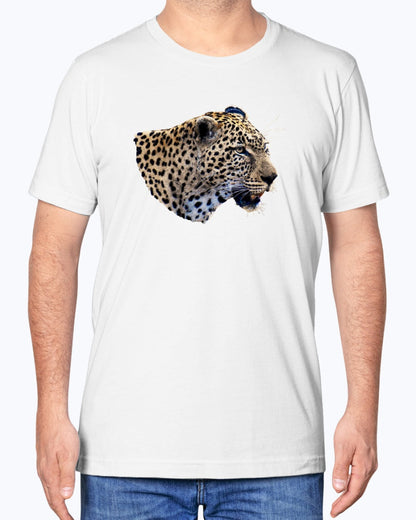 Leopard's Smile, Nature Lover's Apparel, cat lovers, wildlife fans, Moss Apparel, Unisex T-Shirt Moss Apparel