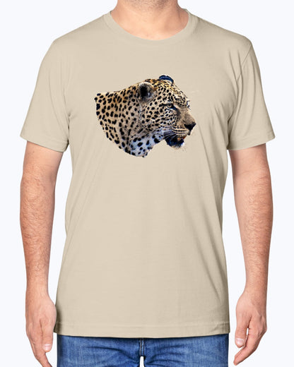 Leopard's Smile, Nature Lover's Apparel, cat lovers, wildlife fans, Moss Apparel, Unisex T-Shirt Moss Apparel