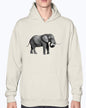 Grazing African Elephant, Moss Apparel, Unisex Hoodie Moss Apparel