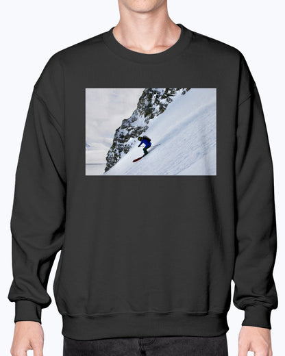 Glacier Skier, Cool Ski Apparel, Moss Apparel, Unisex Crewneck Sweatshirt Moss Apparel