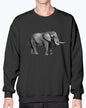 Grazing African Elephant, African Elephant, Elephant lovers, wildlife fans, Moss Apparel, Unisex Crewneck Sweatshirt Moss Apparel