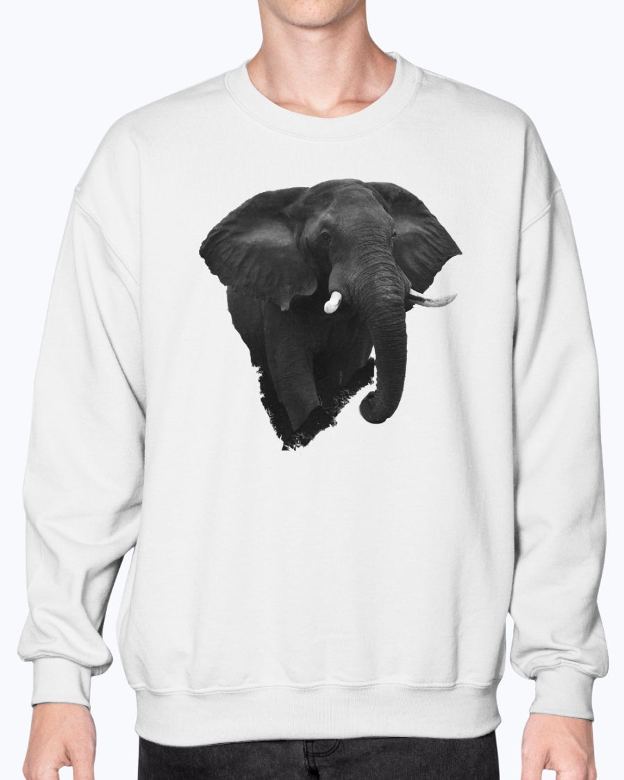 Elephant's Stand, Elephant, safari fans, africa, Moss Apparel, Unisex Crewneck Sweatshirt Moss Apparel