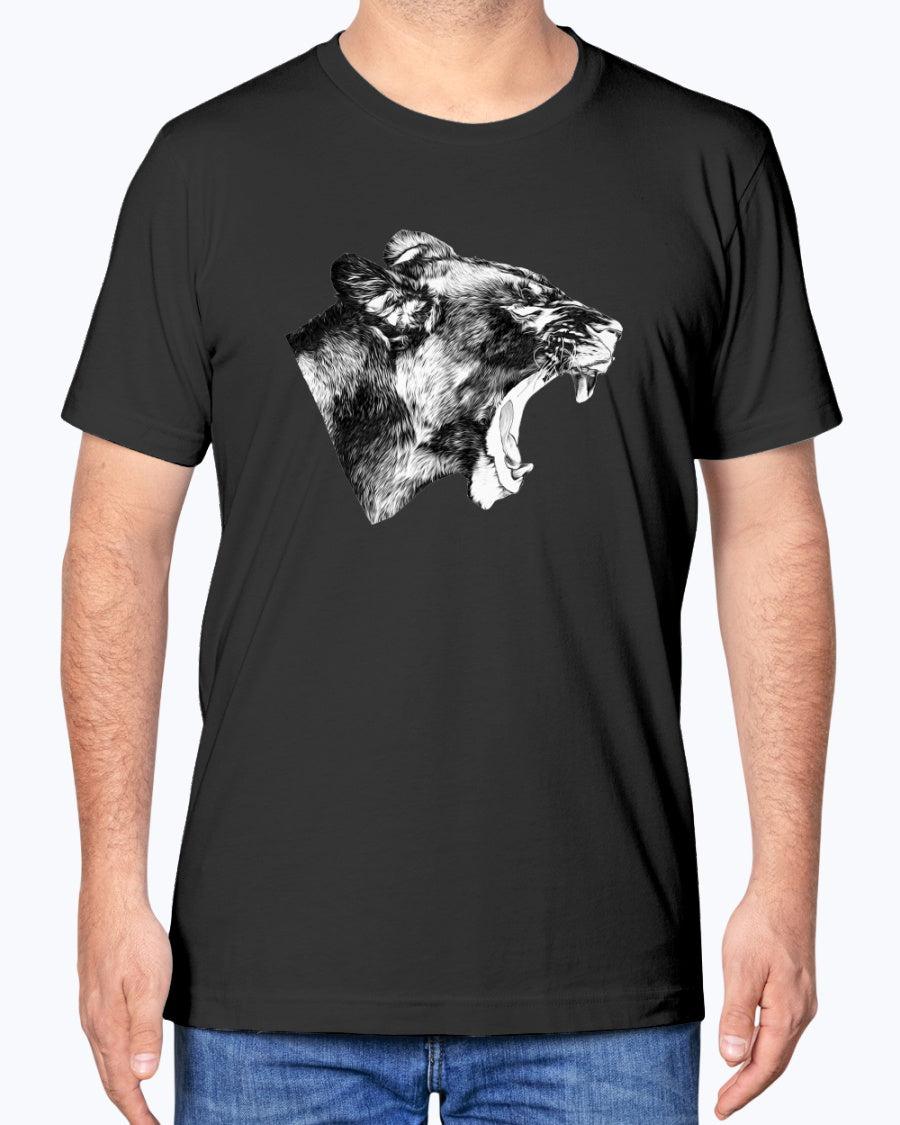 Lioness' Roar, lion lovers, wildlife fans, Moss Apparel, Unisex T-Shirt Moss Apparel