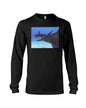 Hammerhead Pursuit, Shark Conservation, Ocean Fan, Moss Apparel, Unisex Long Sleeve T-Shirt Moss Apparel
