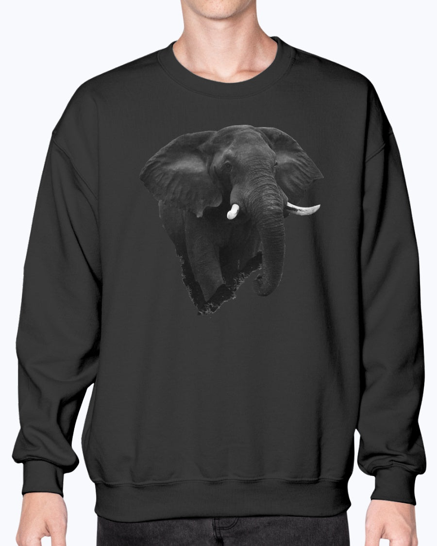 Elephant's Stand, Elephant, safari fans, africa, Moss Apparel, Unisex Crewneck Sweatshirt Moss Apparel