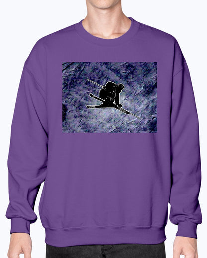 Big Air Skier Graphic, Volkl skier, Moss Apparel, Unisex Crewneck Sweater Moss Apparel