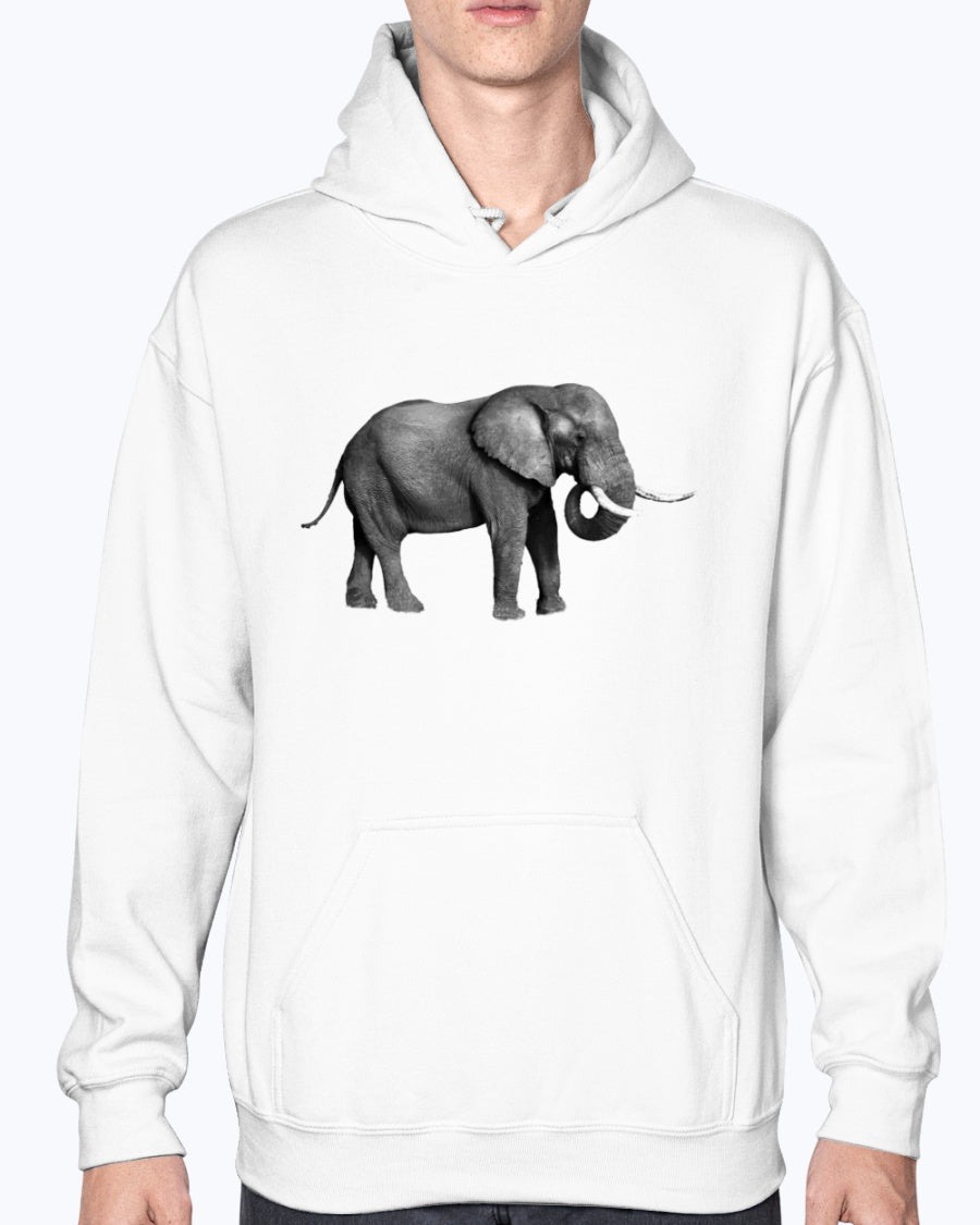 Grazing African Elephant, Moss Apparel, Unisex Hoodie Moss Apparel