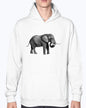 Grazing African Elephant, Moss Apparel, Unisex Hoodie Moss Apparel