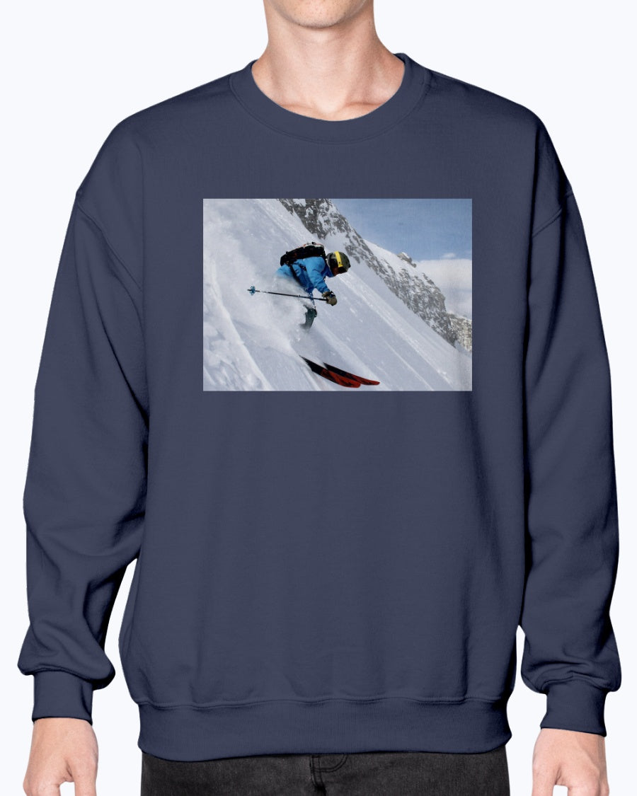Glacial Plunge Cool Ski Apparel, Moss Apparel, Unisex Crewneck Sweatshirt Moss Apparel