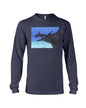 Hammerhead Pursuit, Shark Conservation, Ocean Fan, Moss Apparel, Unisex Long Sleeve T-Shirt Moss Apparel