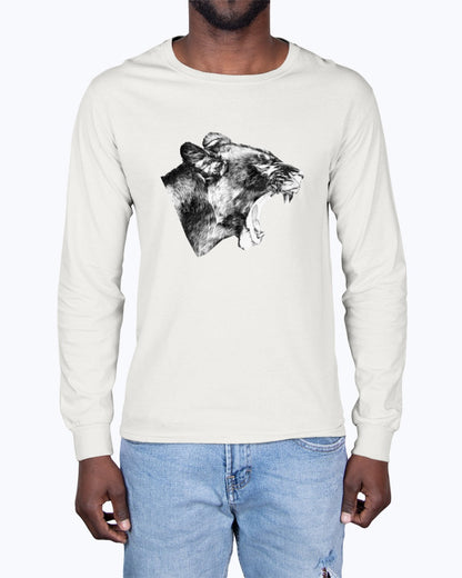 Lioness' Roar, lion lovers, wildlife fans, Moss Apparel, Unisex Long Sleeve T-Shirt Moss Apparel