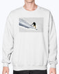 Powder Surfing, Snowboarder, Powder, Winter sport fun, Moss Apparel, Unisex Crewneck Sweatshirt Moss Apparel