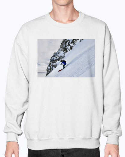 Glacier Skier, Cool Ski Apparel, Moss Apparel, Unisex Crewneck Sweatshirt Moss Apparel