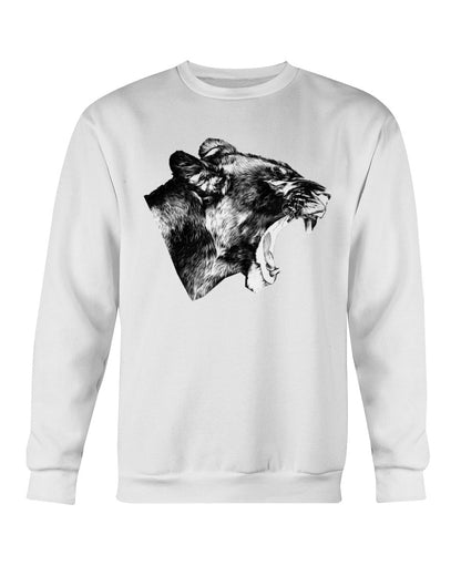 Lioness' Roar, lion lovers, wildlife fans, Moss Apparel, Unisex Crewneck Sweatshirt Moss Apparel