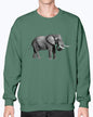 Grazing African Elephant, African Elephant, Elephant lovers, wildlife fans, Moss Apparel, Unisex Crewneck Sweatshirt Moss Apparel