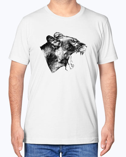 Lioness' Roar, lion lovers, wildlife fans, Moss Apparel, Unisex T-Shirt Moss Apparel