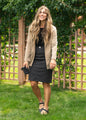 Remi Onyx Black Denim Midi Skirt