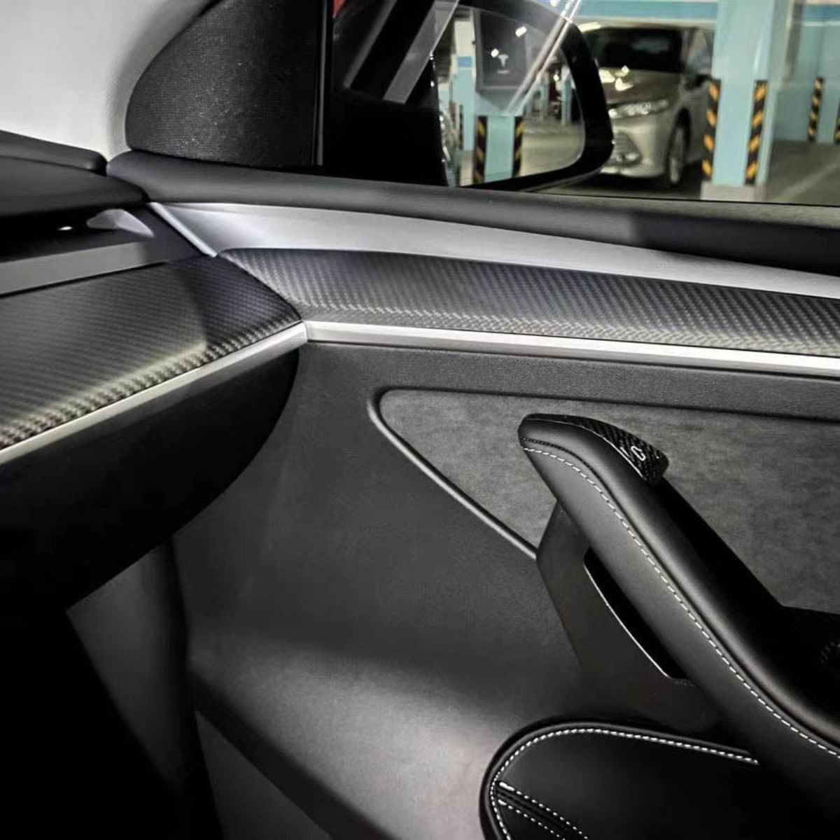 Repalcement Real Carbon FiberDoor Trim Panel for Model 3/Y Tesery Official Store