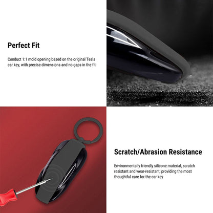 Silicone Key Fob Cover for Model S/X | Metal Buckle | Scratch Protection | OEM Quality Tesery Official Store