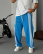 Unisex Oversize Tearaway Track Pants with Side Stripes Withinblack