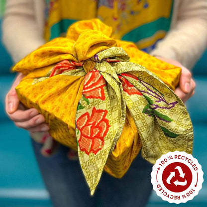 Reusable Sari Silk Gift Wrap - 5-pack