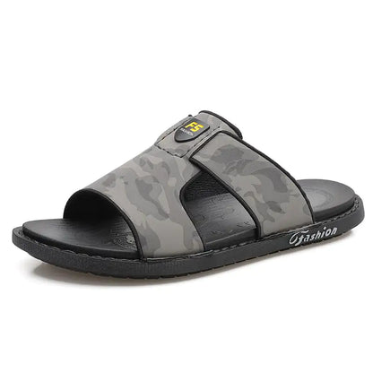 Men's Soft Sole Leather Non-Slip Flip Flops Shoes