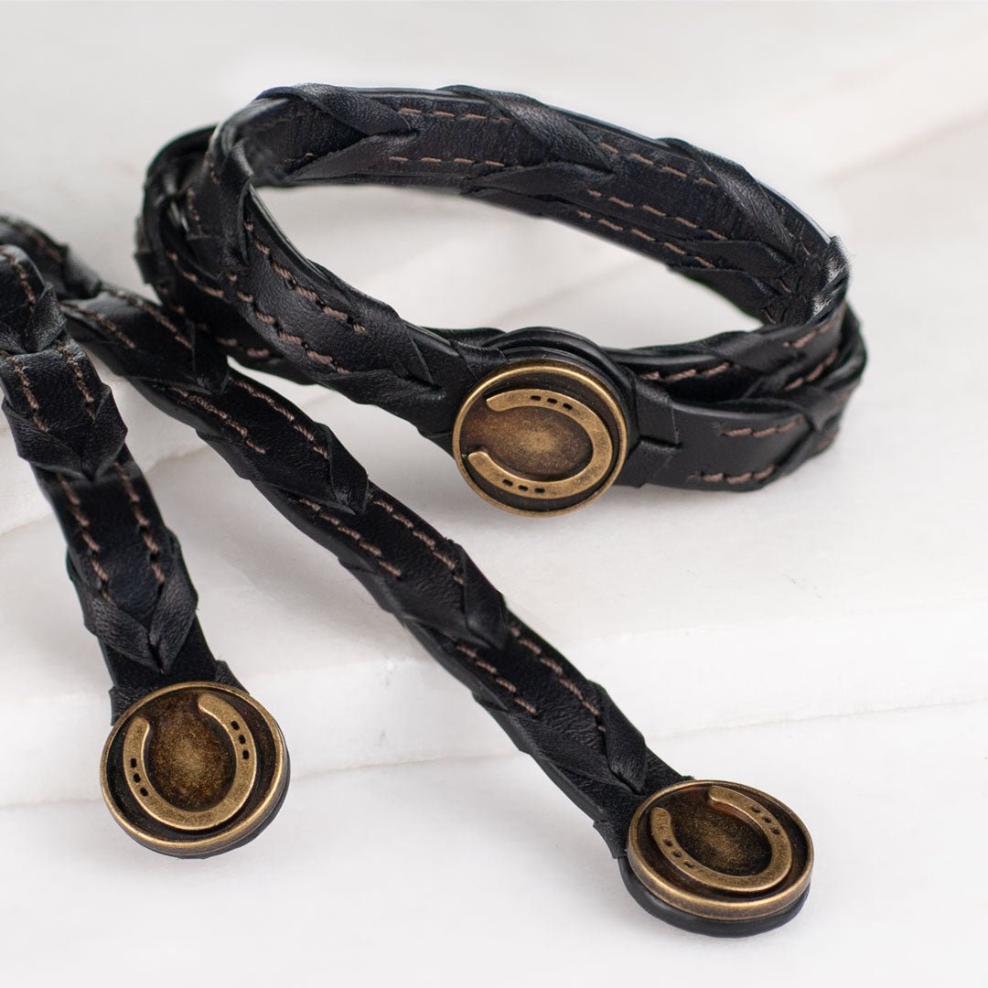 Rialto - Double Wrap Horseshoe Snap Bracelet in Brass Urban-Equestrian