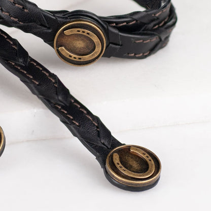 Rialto - Double Wrap Horseshoe Snap Bracelet in Brass Urban-Equestrian