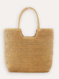Ring Handle Woven Tote