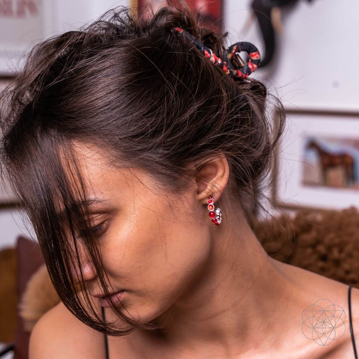 Rising Phoenix: Carnelian Earrings of Ambition Conscious Items