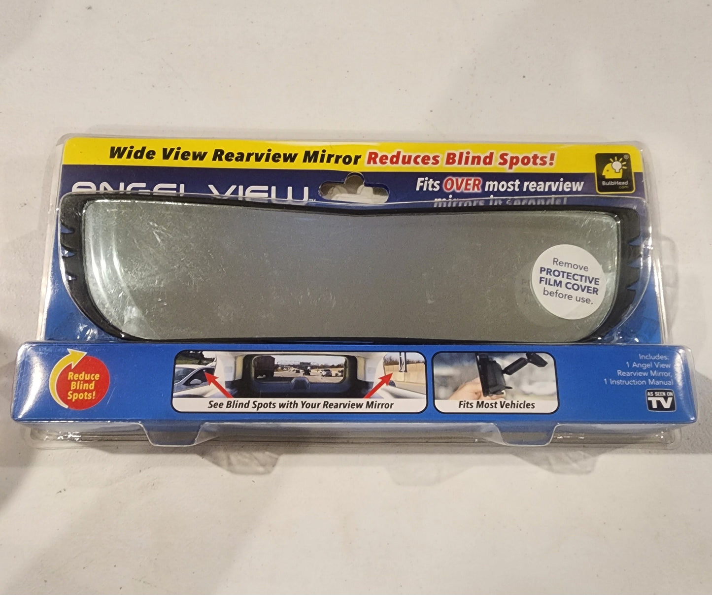 New Angel View Wide Angle Rearview Mirror As Seen On TV Black Convex Car Mirror Tennessee Junk Trunk